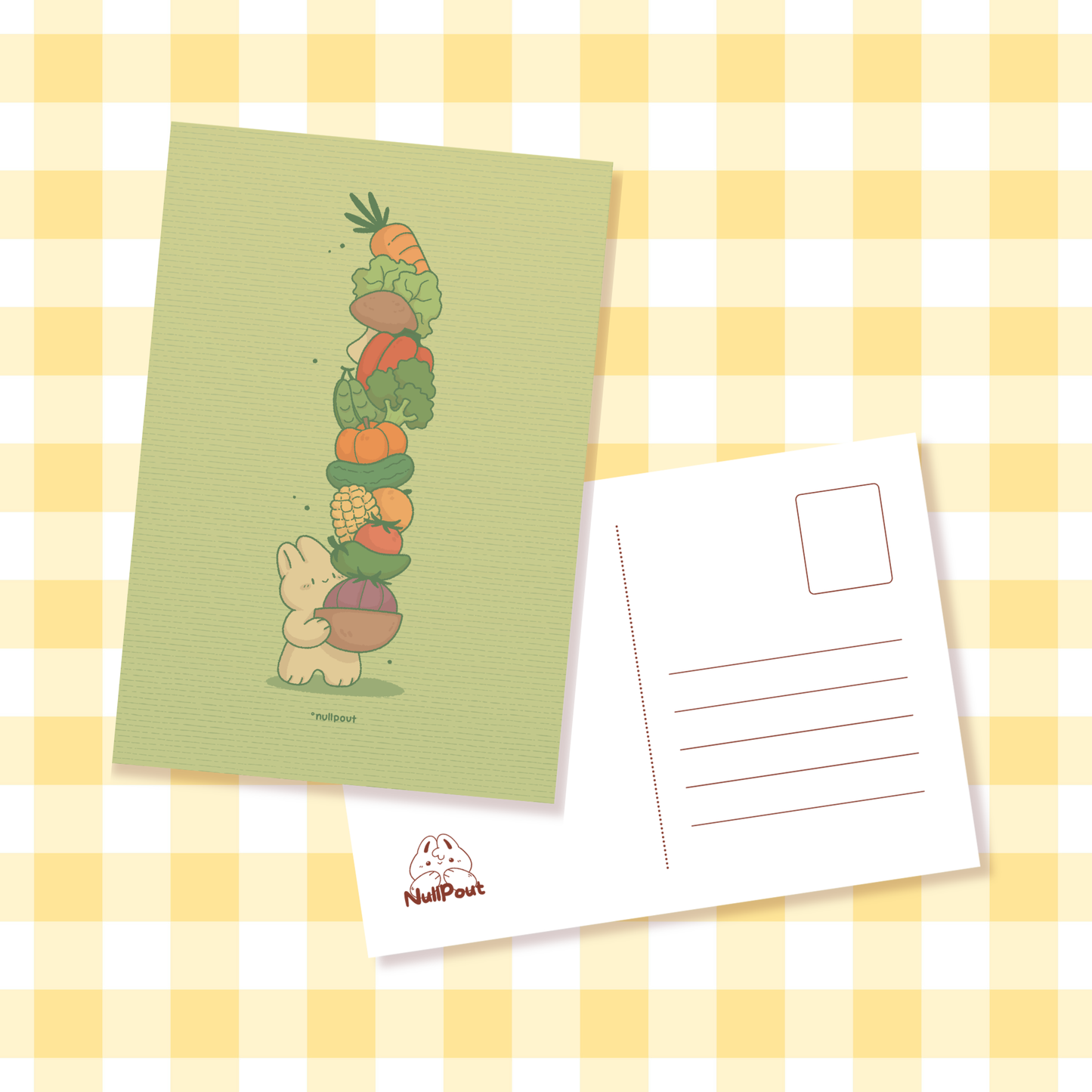 Veggie Bunny Postcard