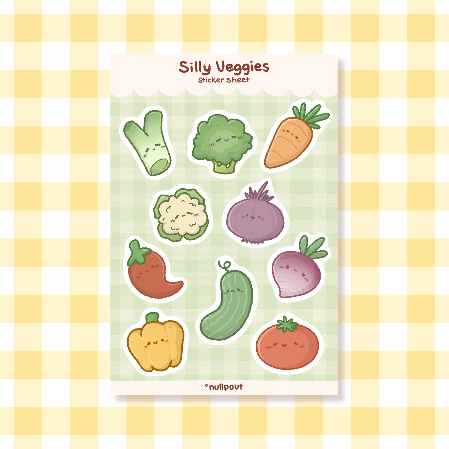 Silly Veggies — Sticker Sheet