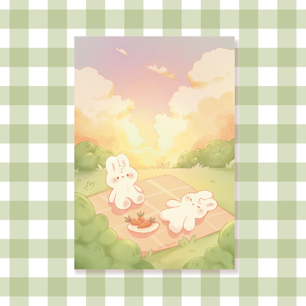 Picnic Bunnies Print