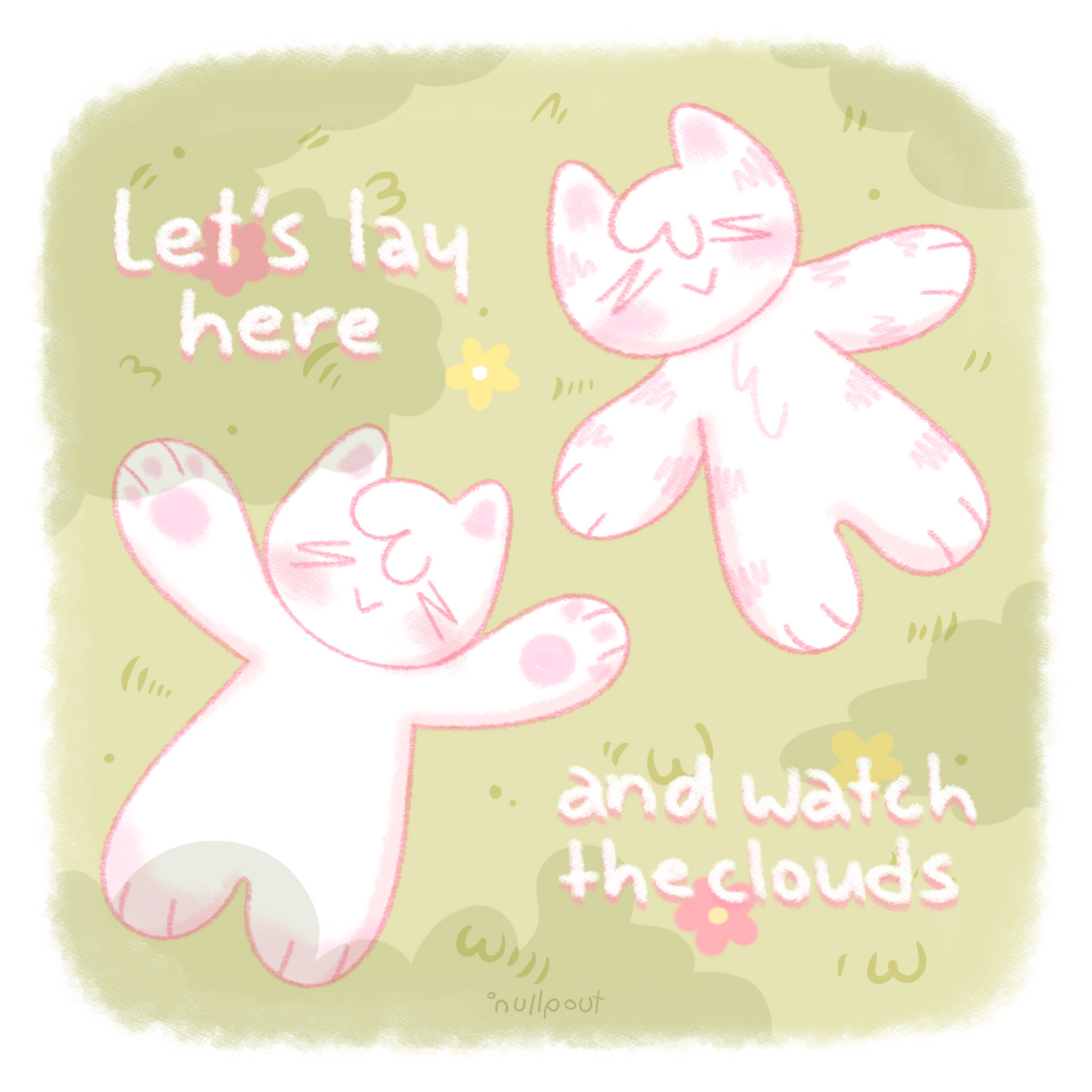 Garden Cats Square Print