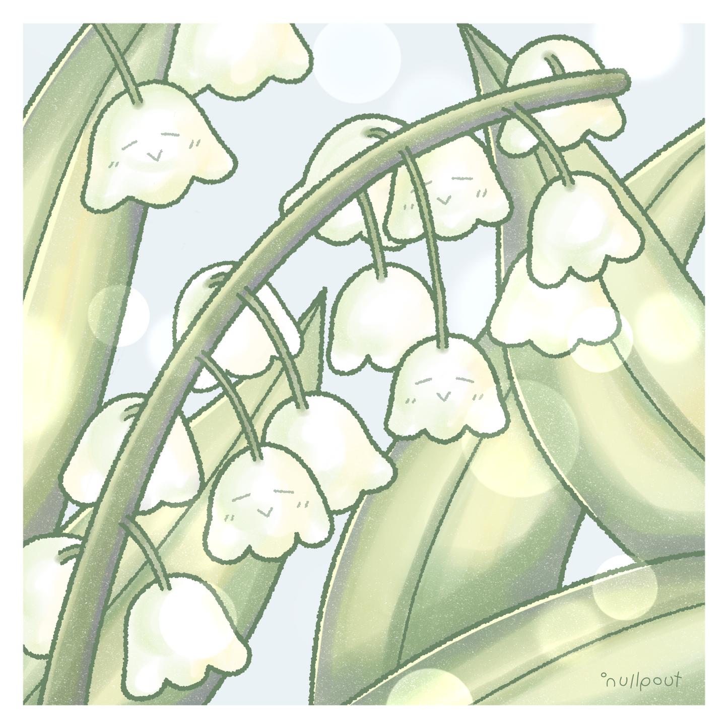 Lily of The Valley Square Print