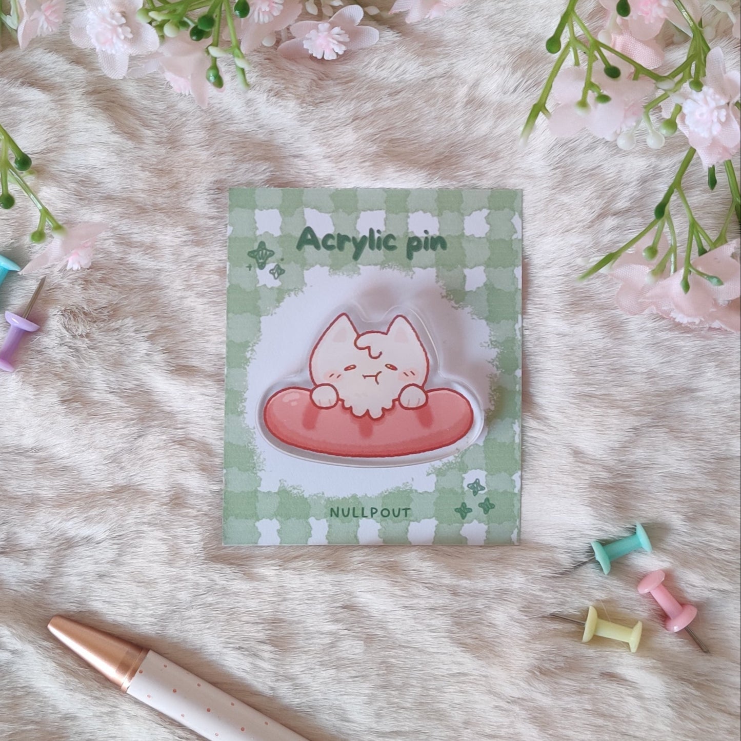 Sausage Cat Pin