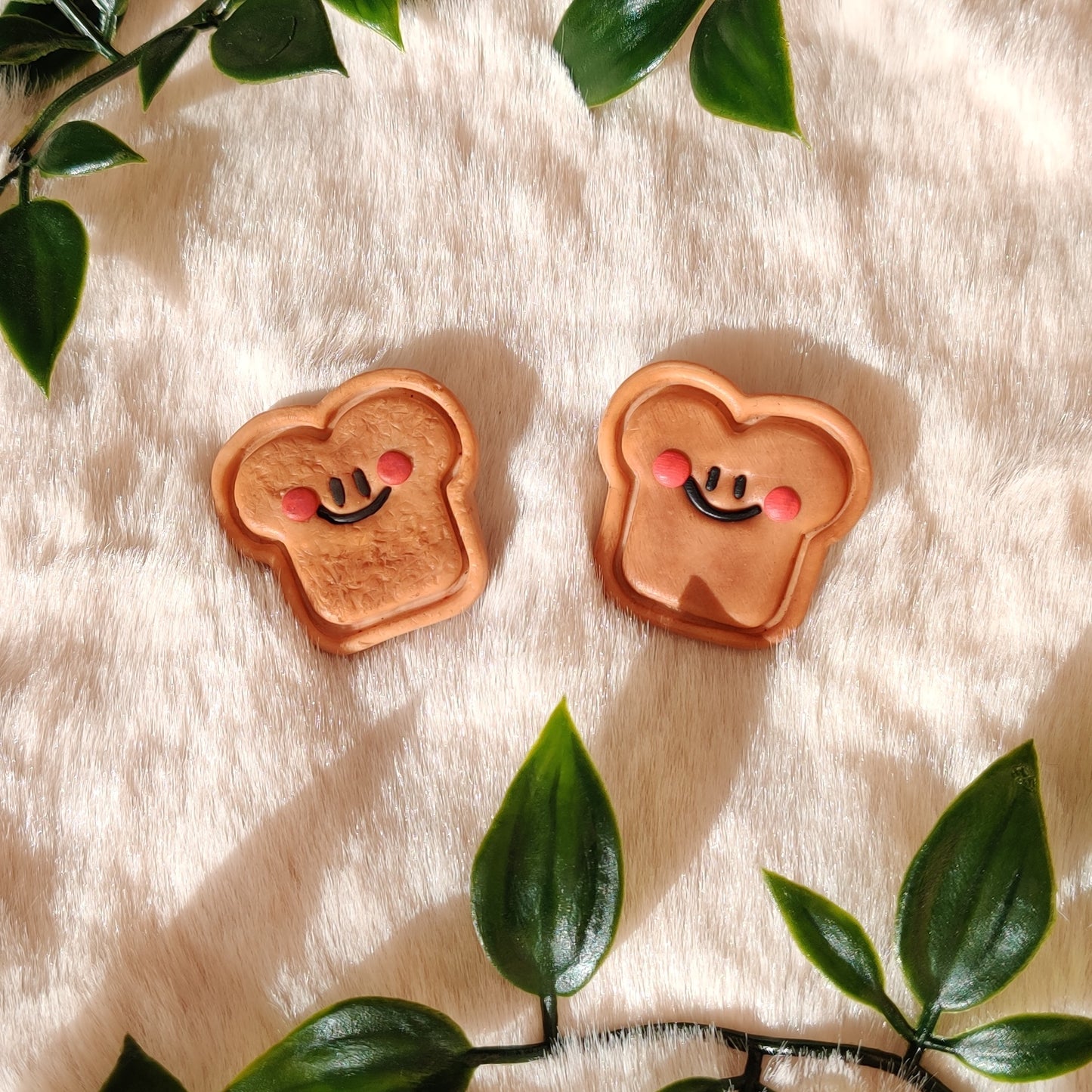 Happy Toast — Polymer Clay Pin