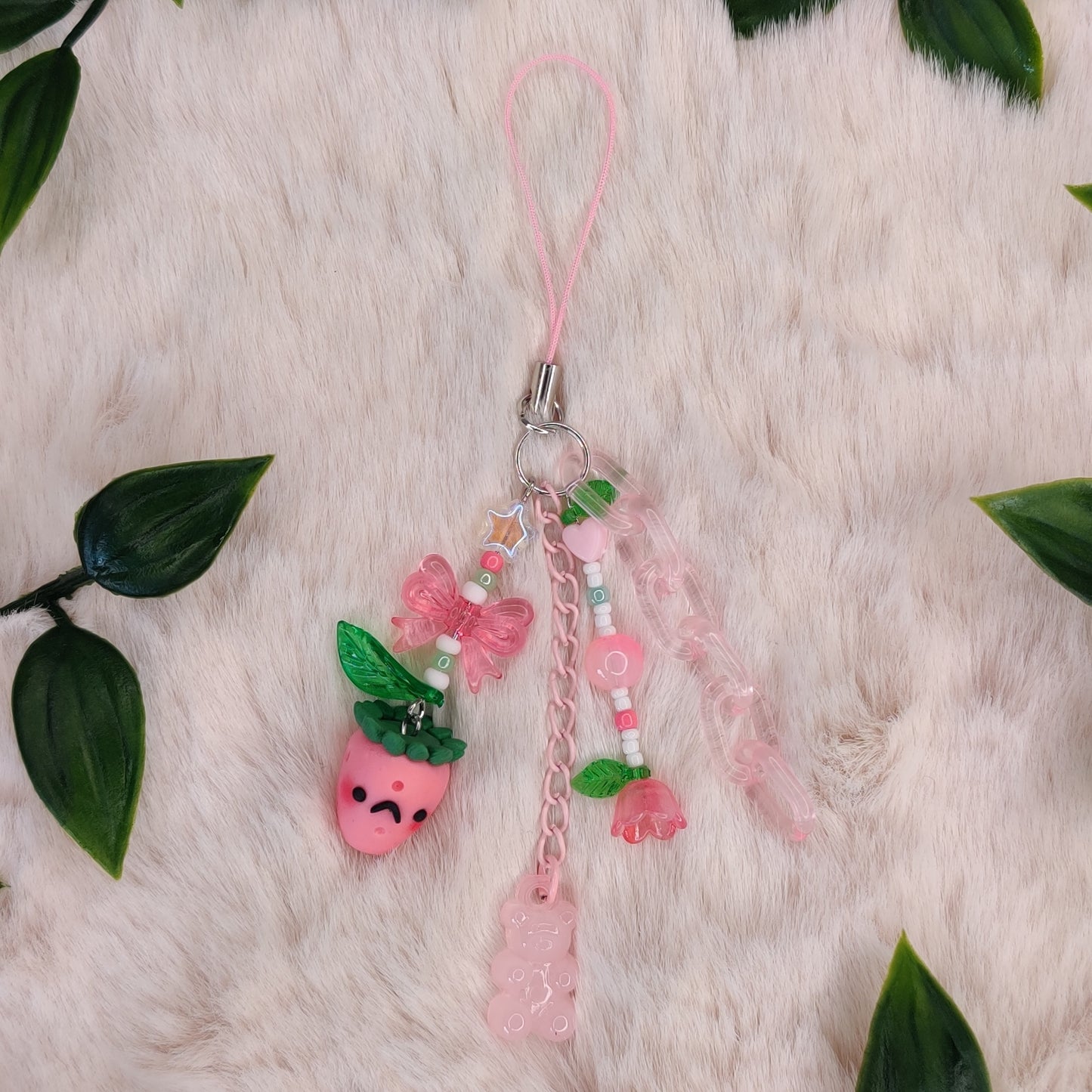 Baby Strawberry — Polymer Clay Charm