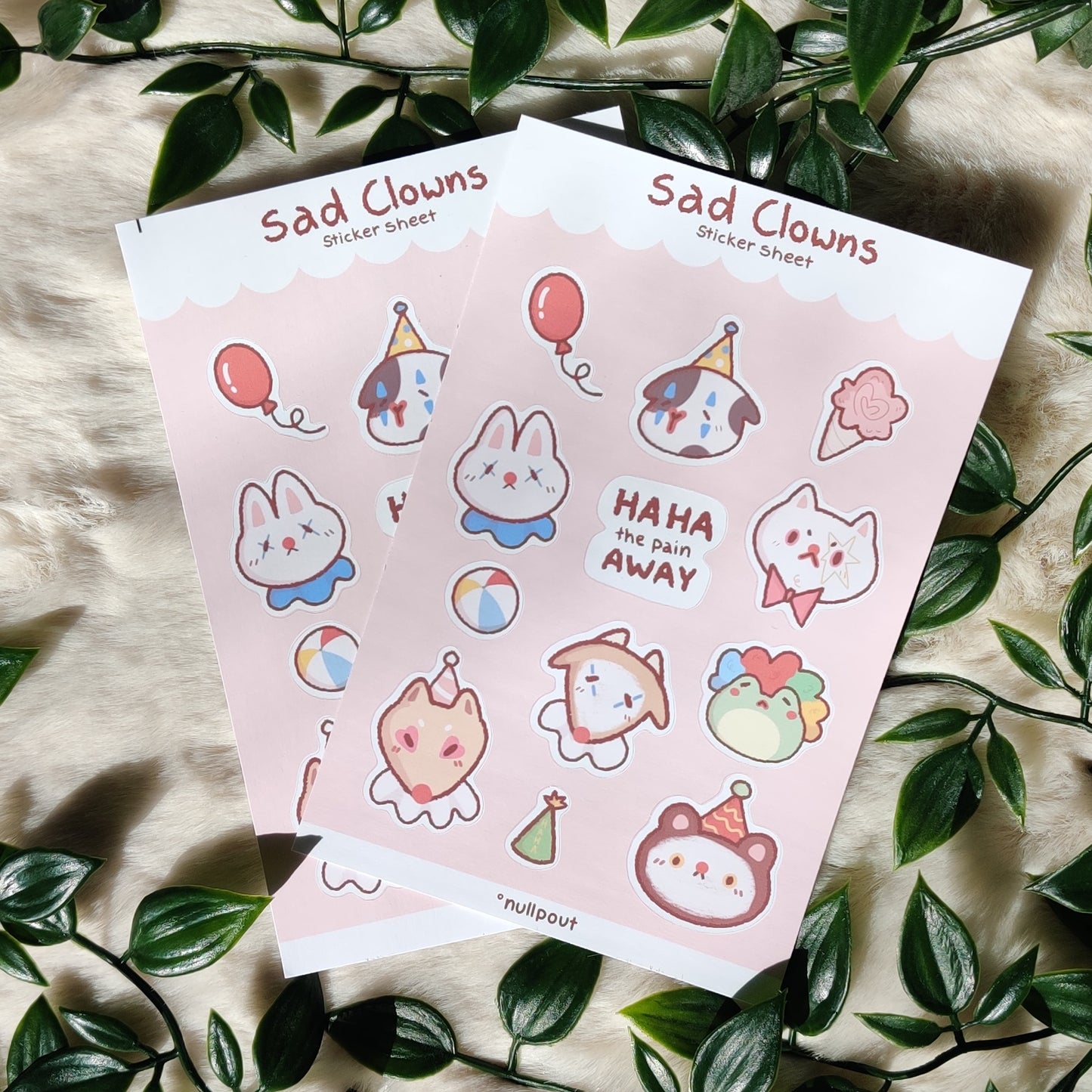 Sad Clowns — Sticker Sheet