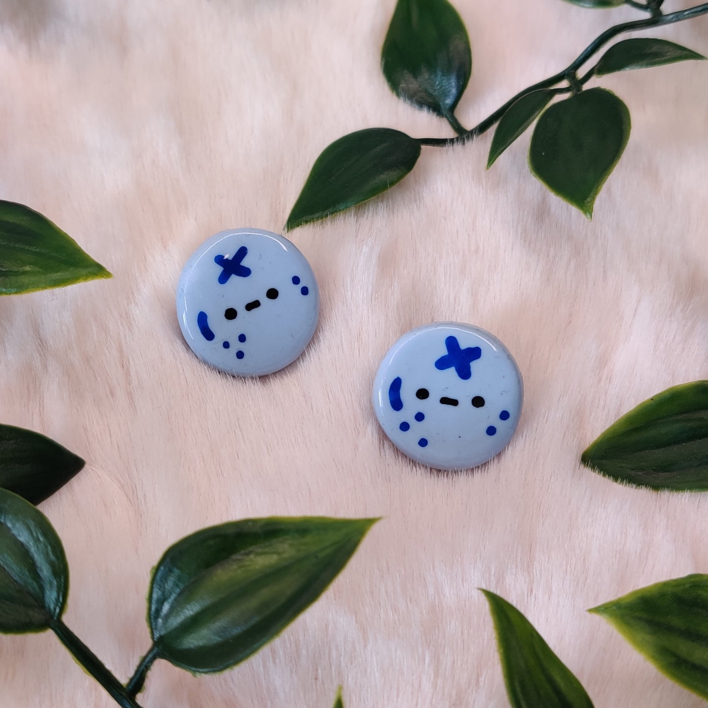 Blueberry Buddy — Polymer Clay Pin