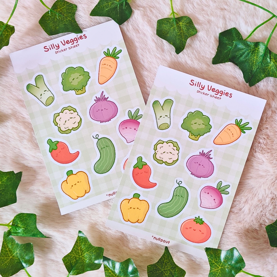 Silly Veggies — Sticker Sheet