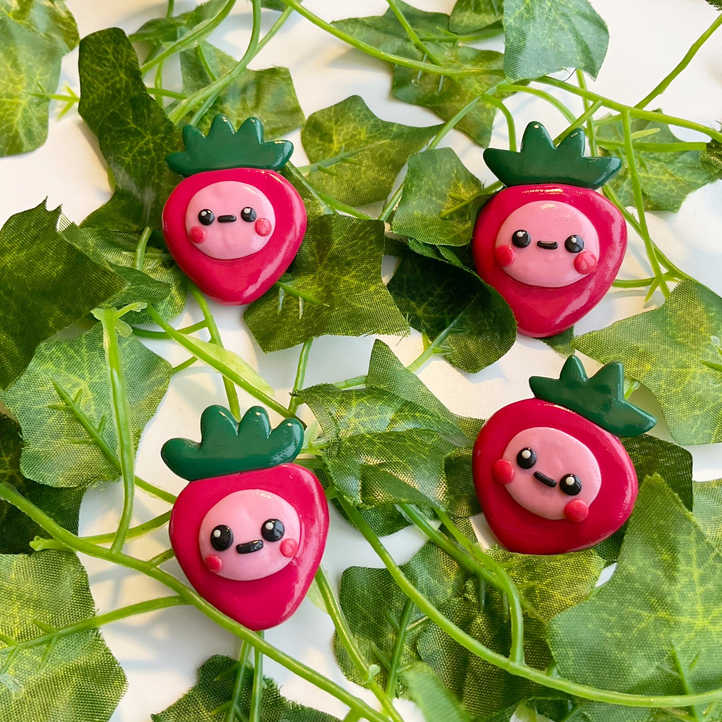 Strawberry Baby — Polymer Clay Pin