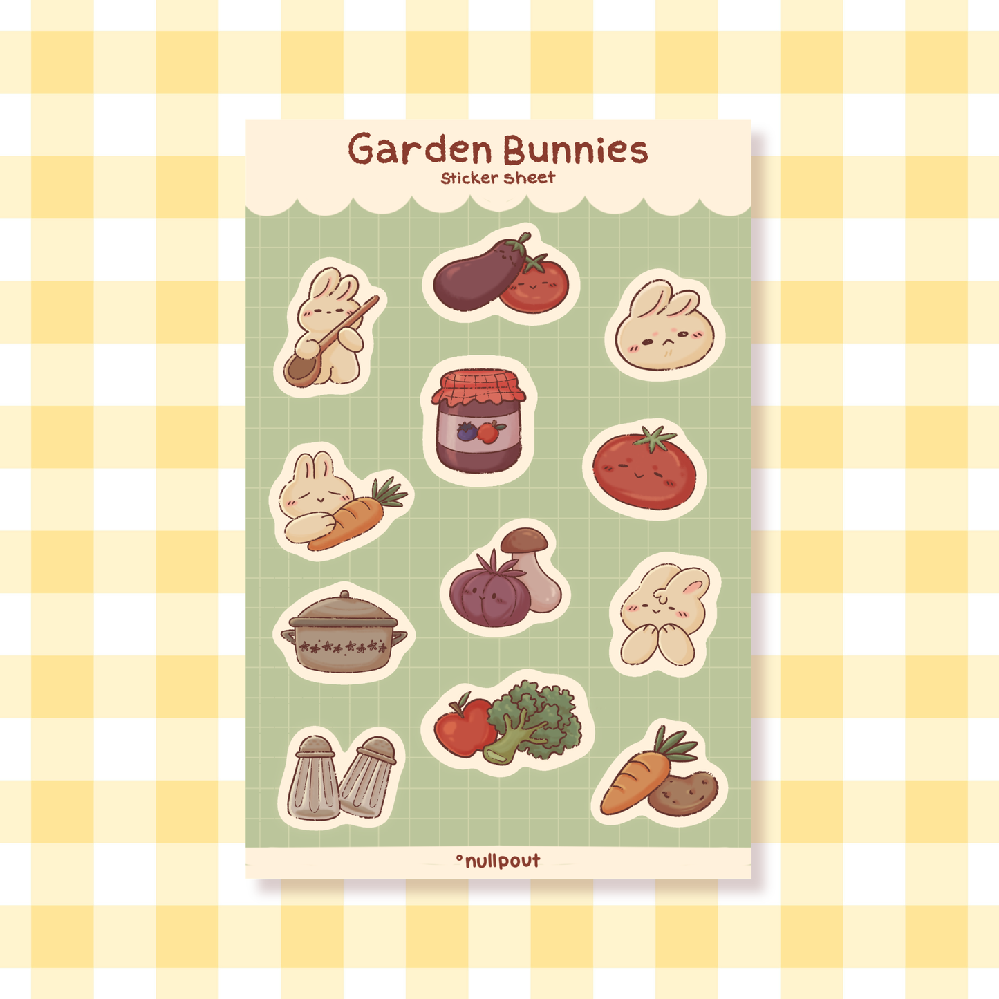 Garden Bunnies — Sticker Sheet