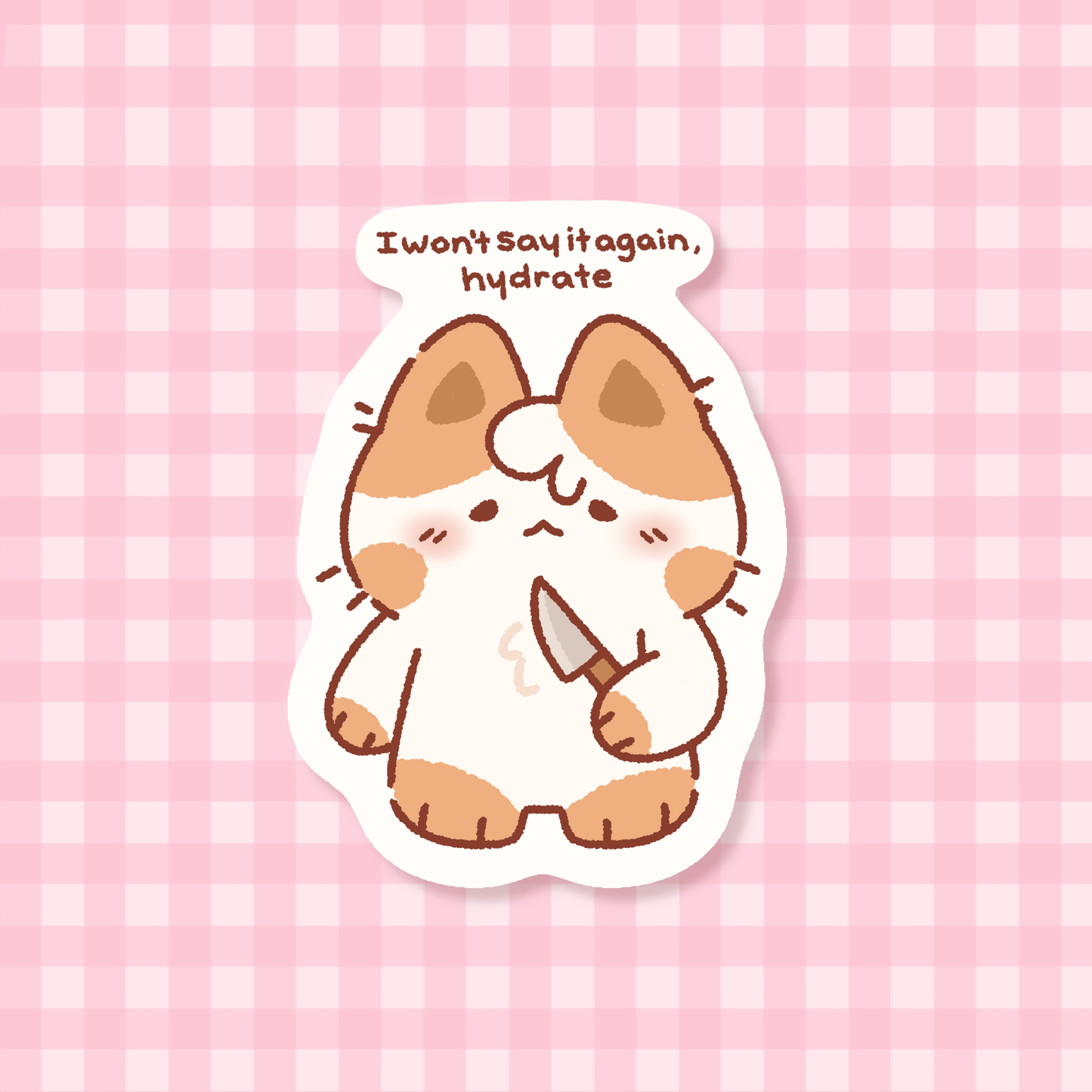 Hydration Cat Sticker