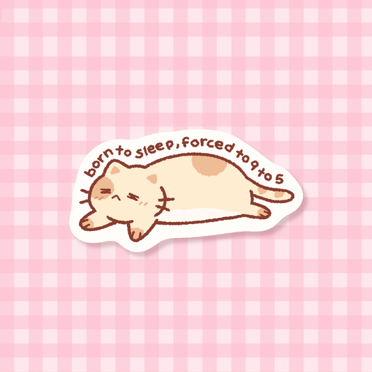 9 to 5 Cat Sticker