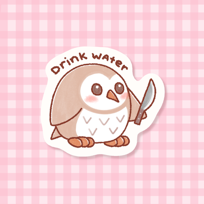 Hydration Owl Sticker