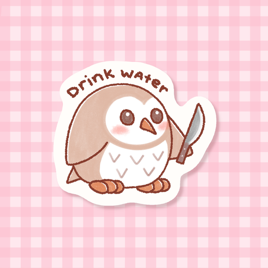 Hydration Owl Sticker