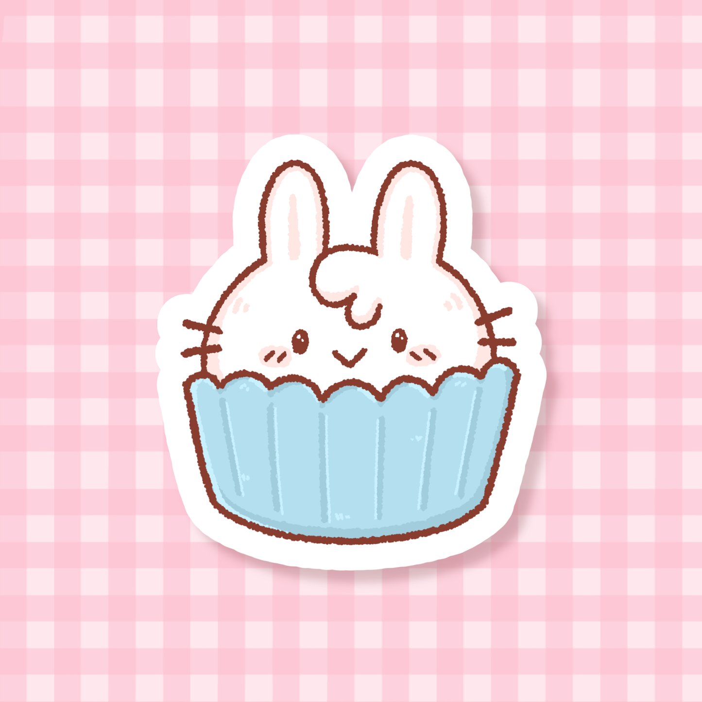 Bunny Cupcake Sticker