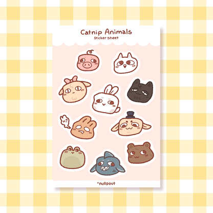 Catnip Animals — Sticker Sheet