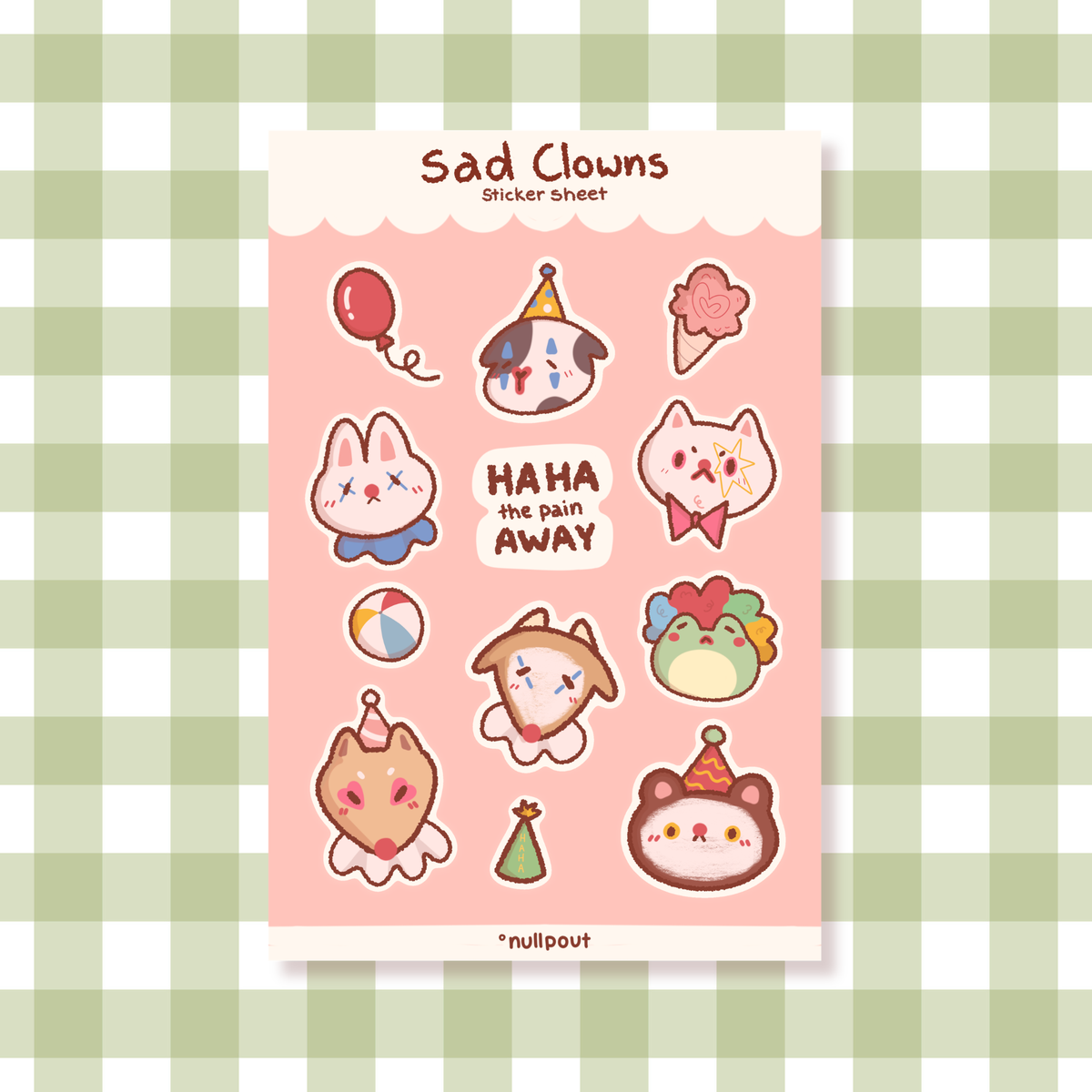 Sad Clowns — Sticker Sheet