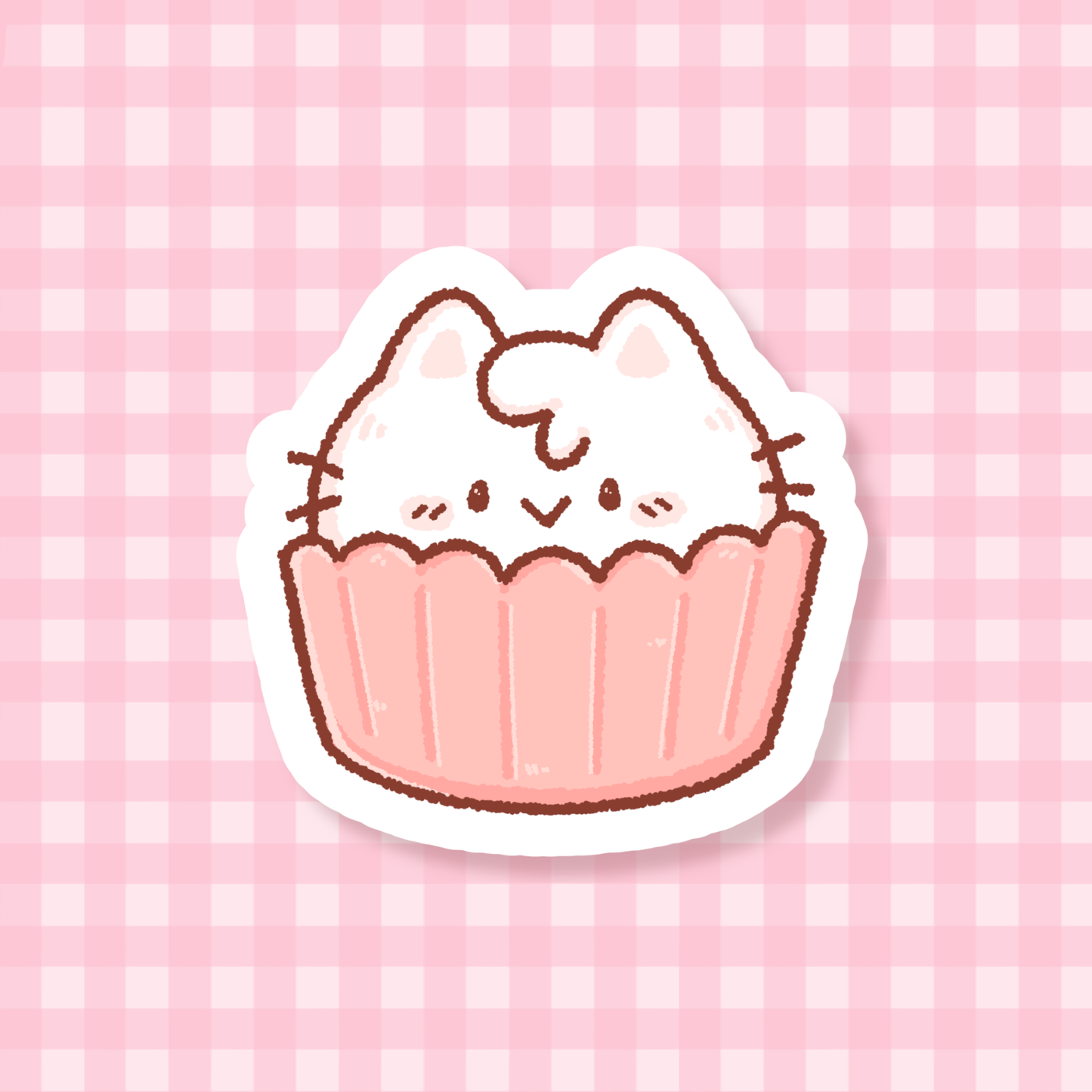 Cat Cupcake Sticker