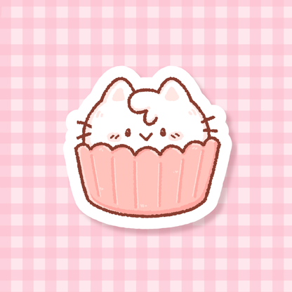 Cat Cupcake Sticker