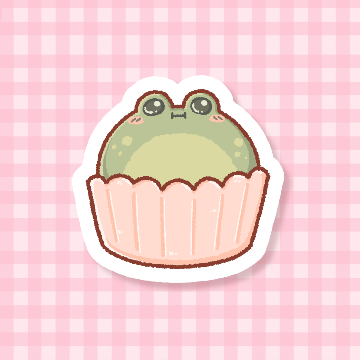 Frog Cupcake Sticker