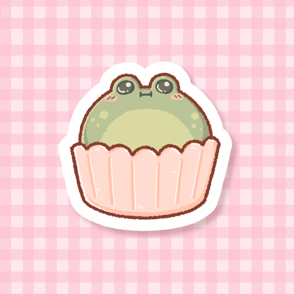 Frog Cupcake Sticker