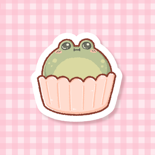 Frog Cupcake Sticker