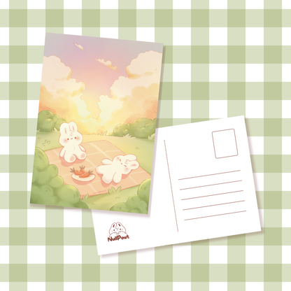 Picnic Bunnies Postcard