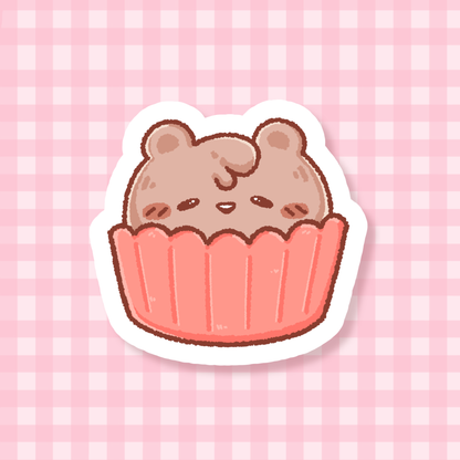 Bear Cupcake Sticker