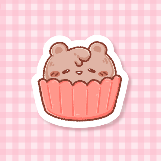 Bear Cupcake Sticker