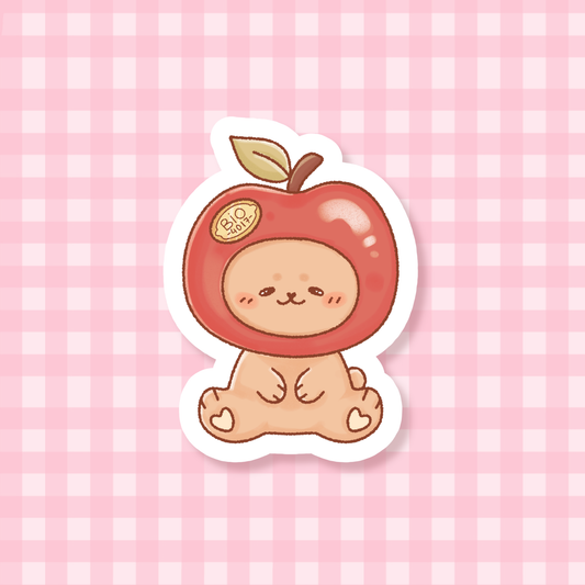 Apple Bear Sticker