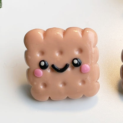 Happy Biscuit — Polymer Clay Pin