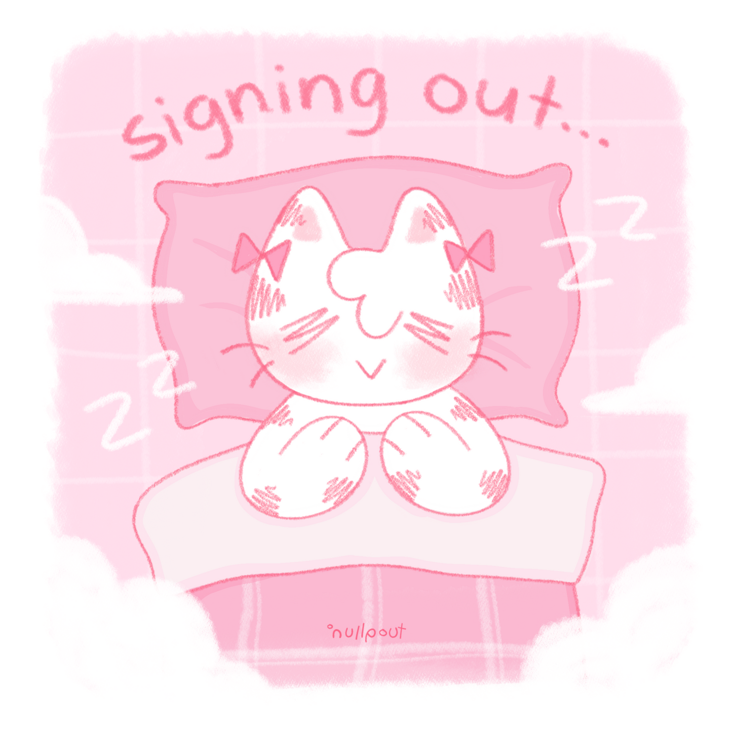 Signing Out Square Print