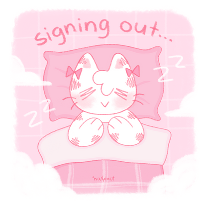 Signing Out Square Print