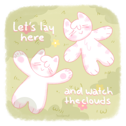 Garden Cats Square Print