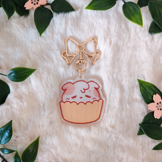 Puppy Cupcake Keychain