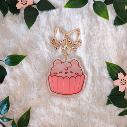 Bear Cupcake Keychain
