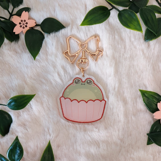 Frog Cupcake Keychain