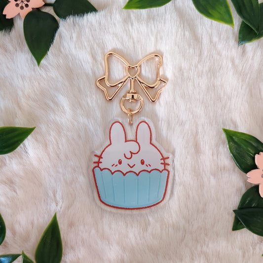 Bunny Cupcake Keychain