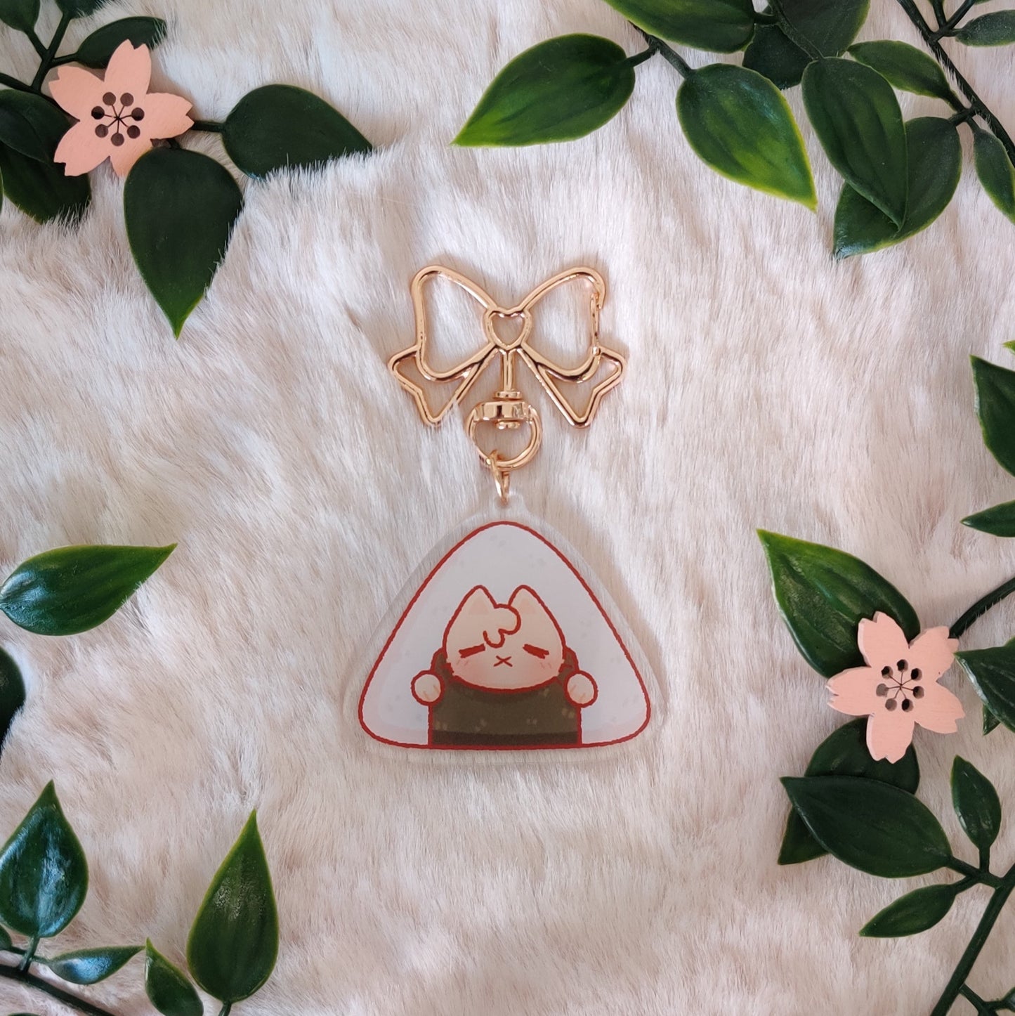 Onigiri Cat Keychain