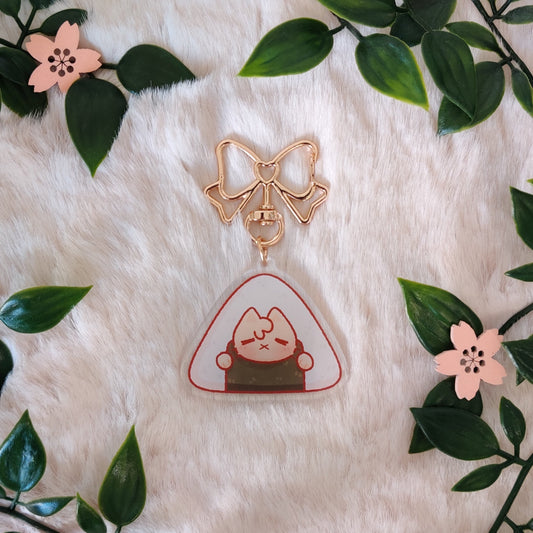 Onigiri Cat Keychain