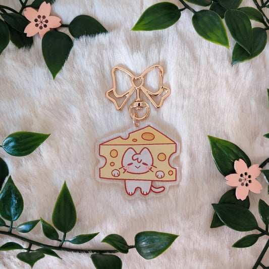 Cheese Cat Keychain