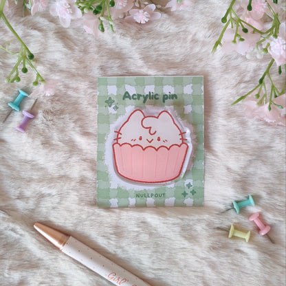 Cat Cupcake Pin