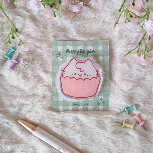 Cat Cupcake Pin