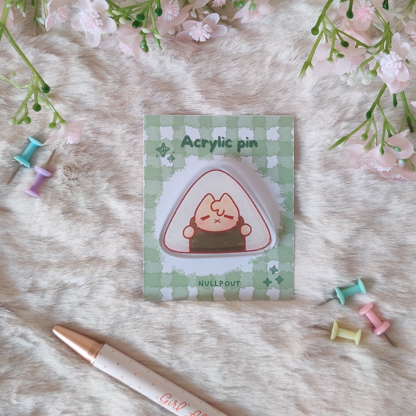 Onigiri Cat Pin