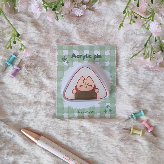 Onigiri Cat Pin