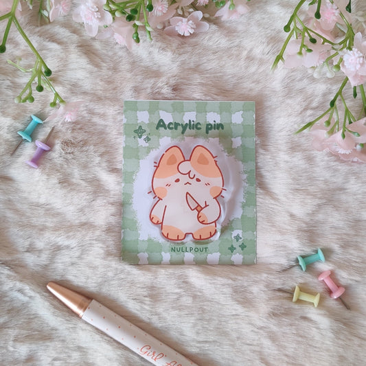 Knife Cat Pin