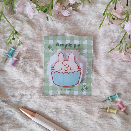 Bunny Cupcake Pin
