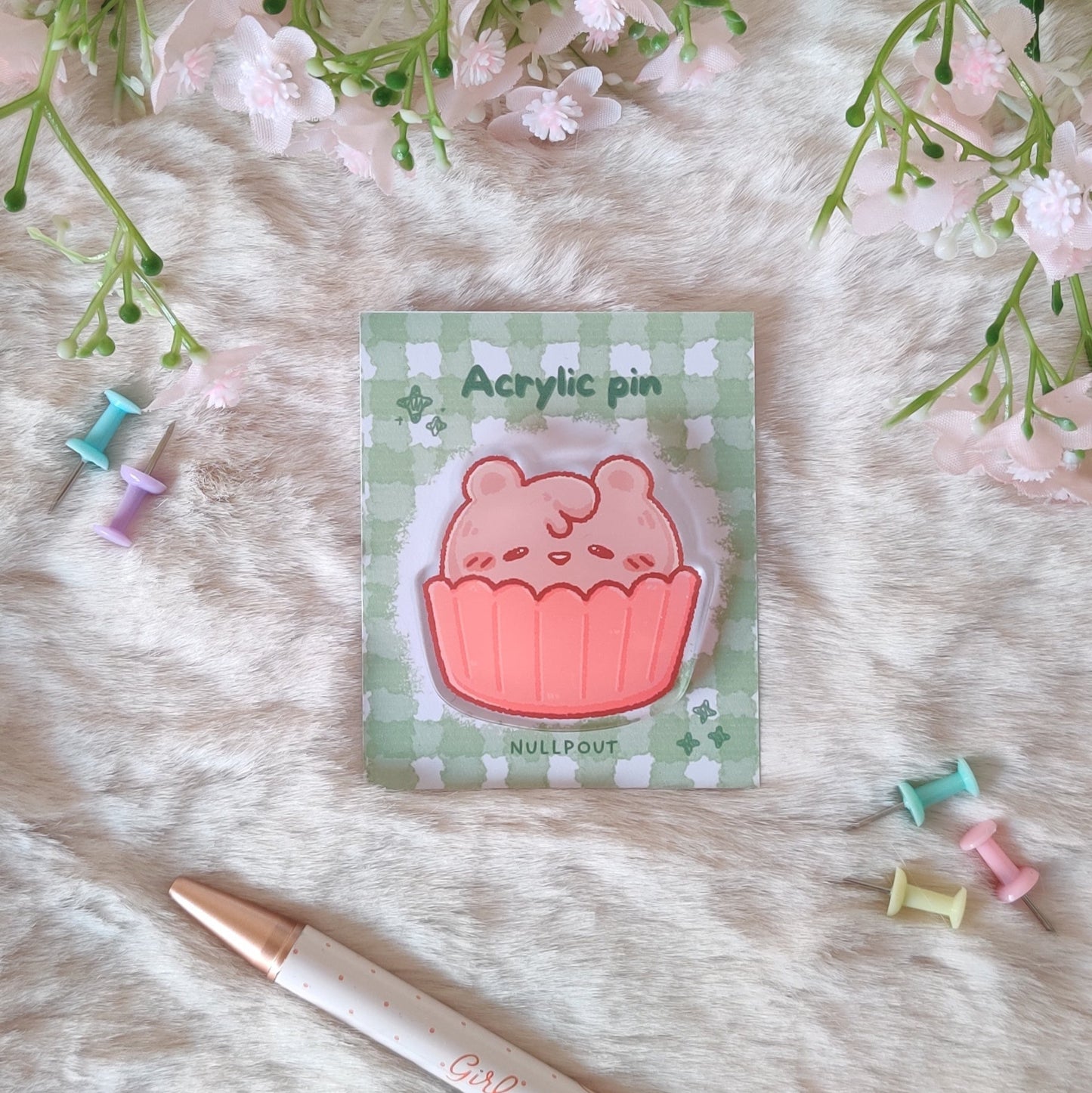 Bear Cupcake Pin
