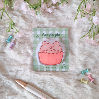 Bear Cupcake Pin