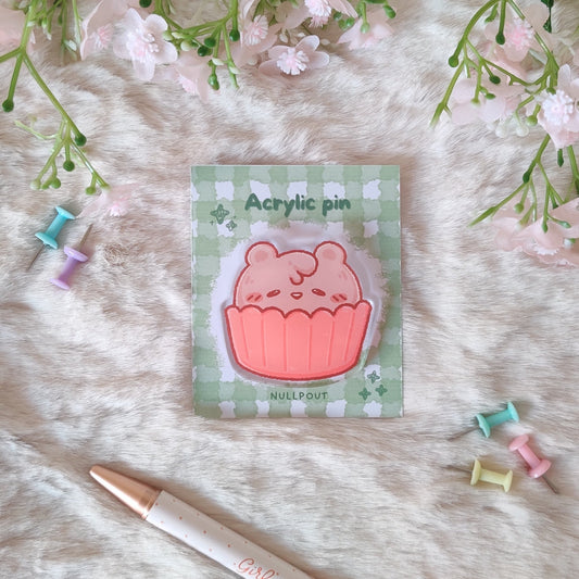 Bear Cupcake Pin