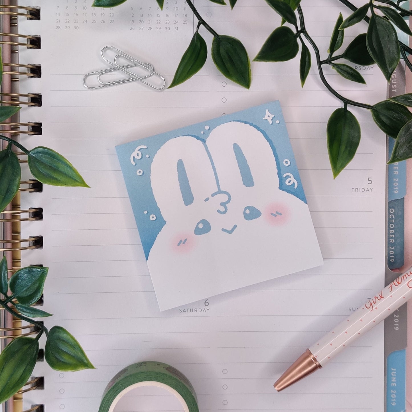 Bunny Blues — Sticky Notes Pad